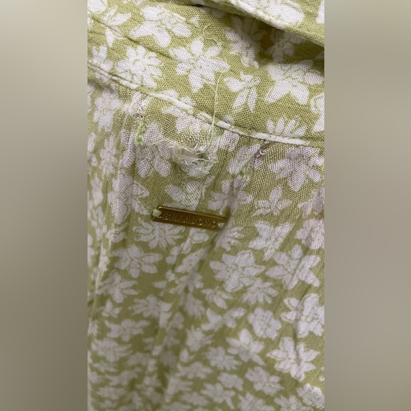 Long billabong green floral dress size xs - Picture 1 of 3